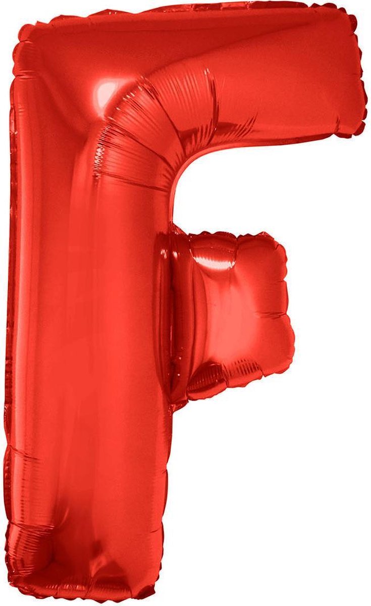 Grote folie ballon letter F Rood