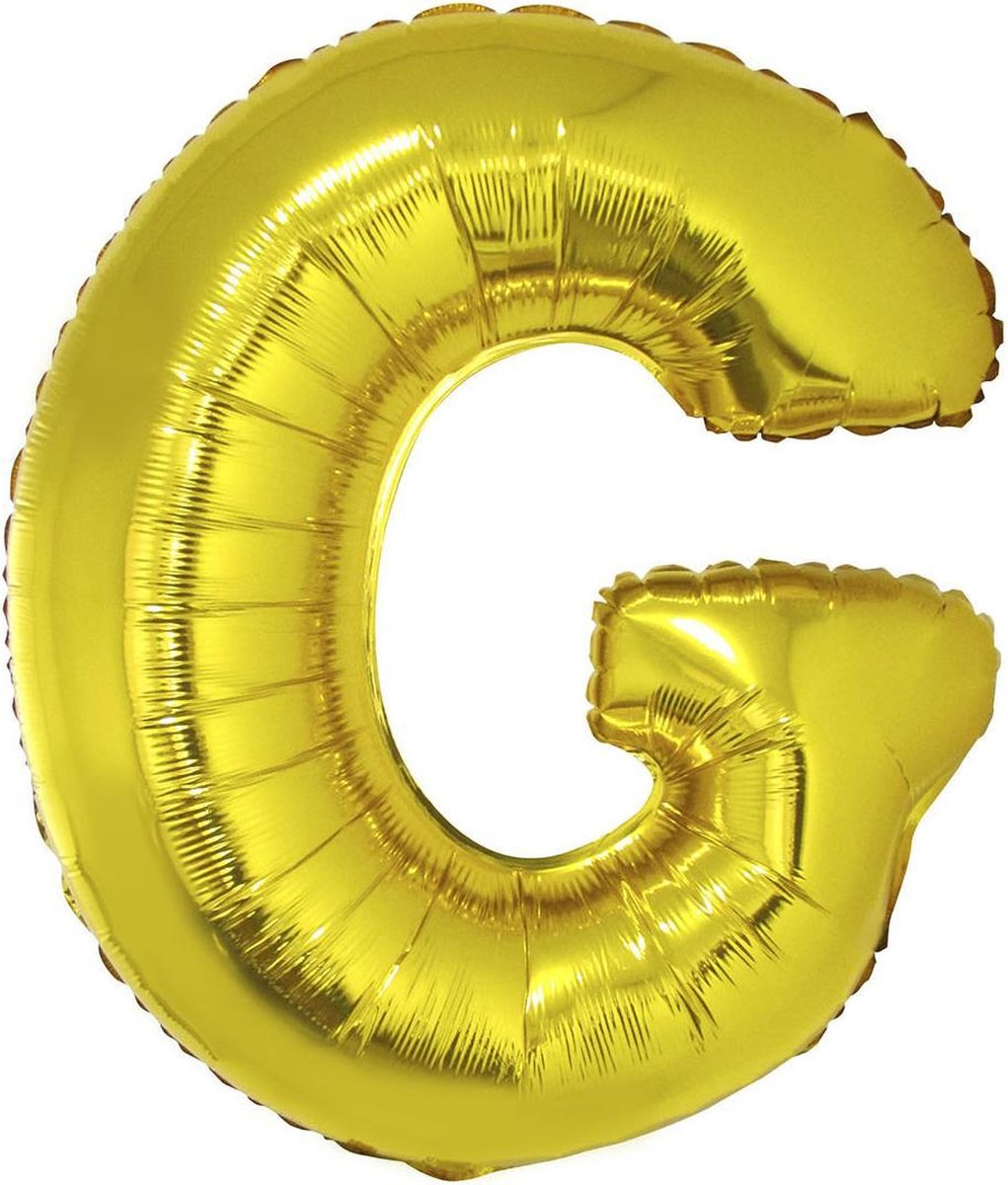 Grote folie ballon letter G Goud