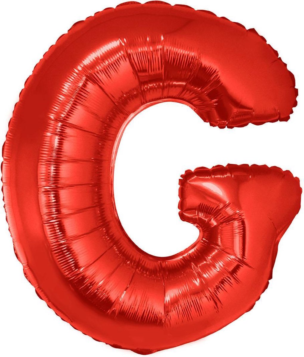 Grote folie ballon letter G Rood