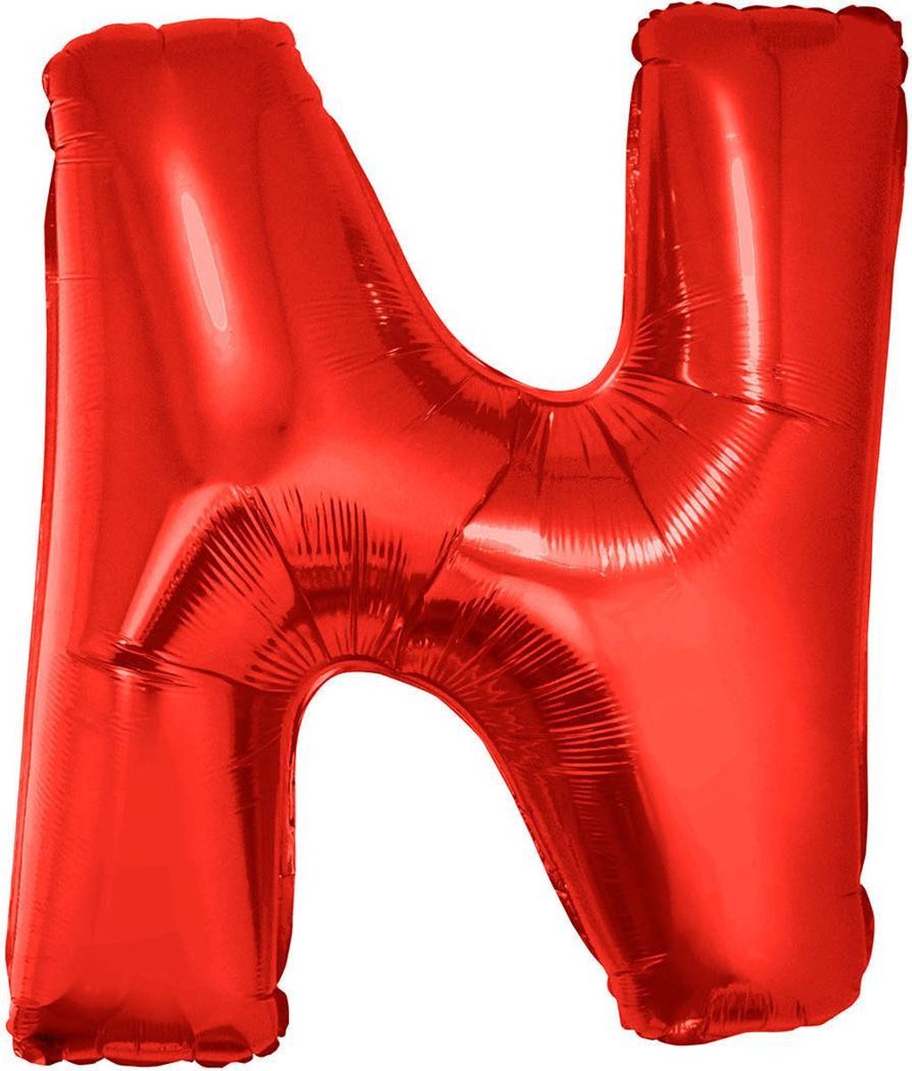 Grote folie ballon letter N Rood