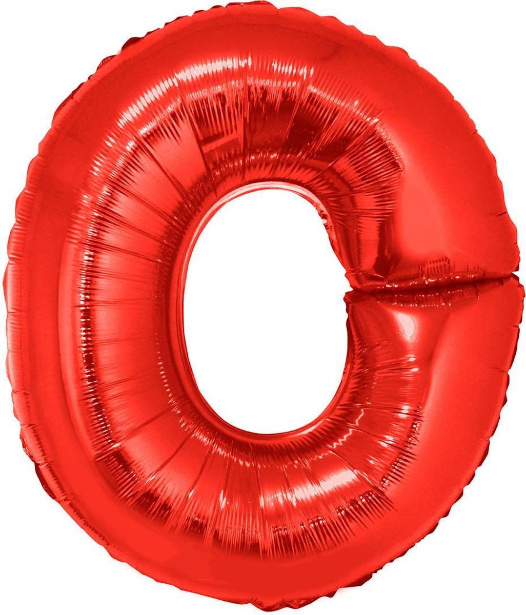 Grote folie ballon letter O Rood