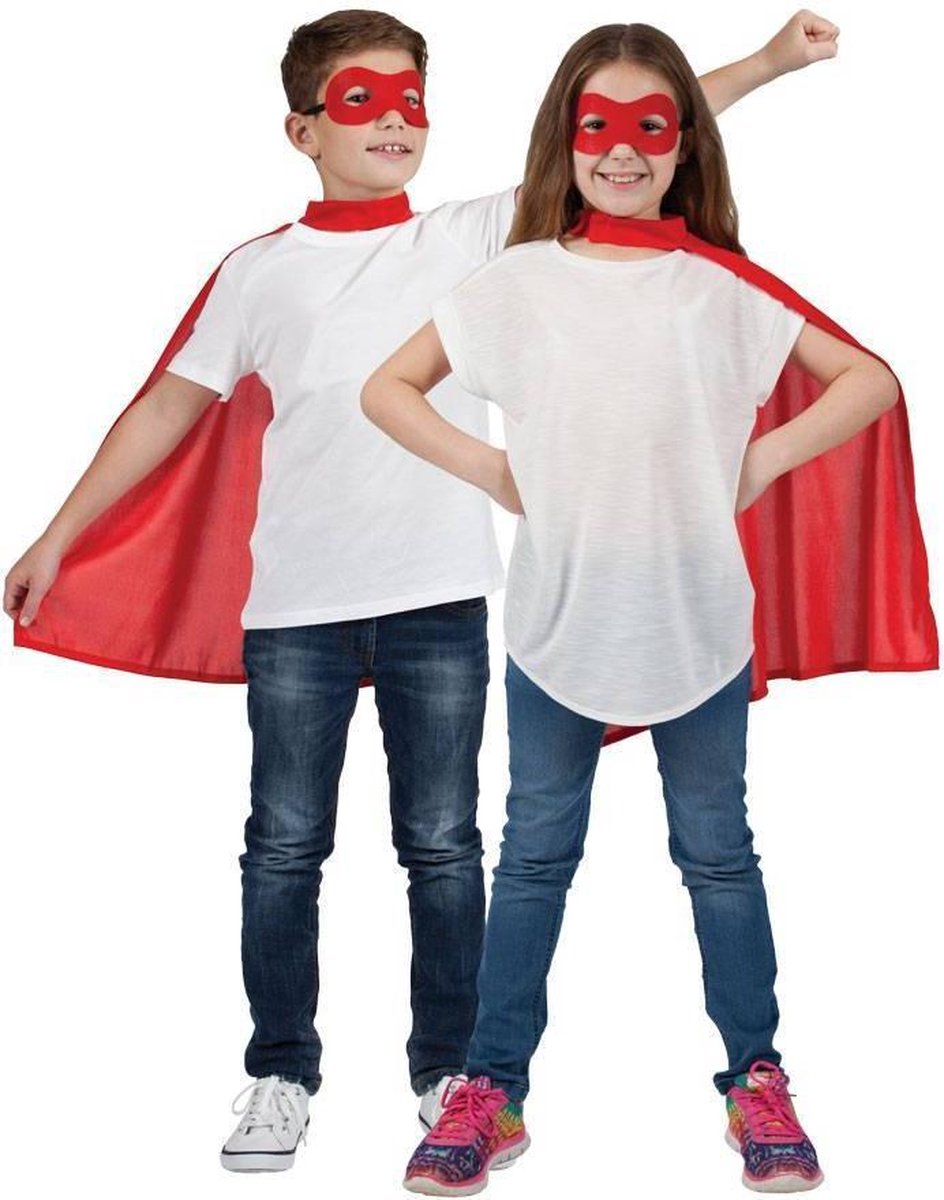 Kinder Super Hero Cape & Mask - blauw