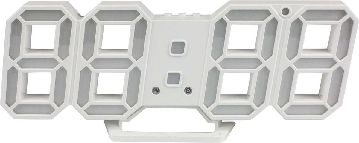 Digitale 3D-klok - Wit