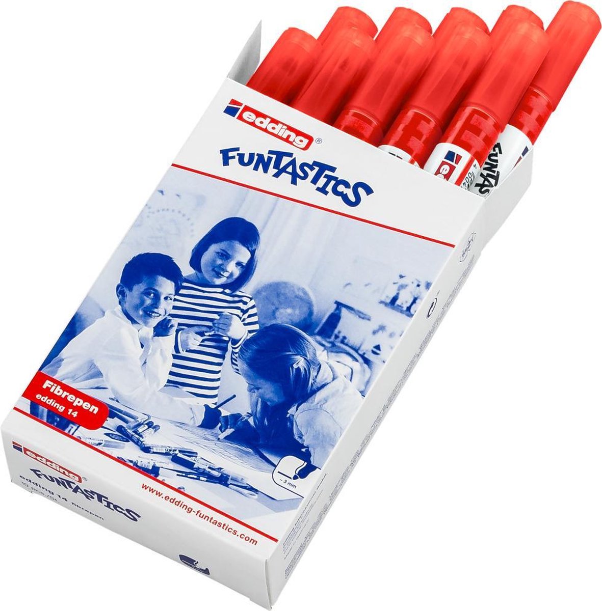 Edding 14 Funtastics Kinderviltstift Rood