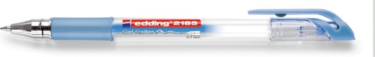 Edding 2185 Gel roller - 0,7 mm punt - rood blauw - gelpen - 2 gelpennen