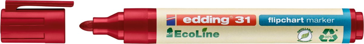 Edding 31 Ecoline Flipchart Marker Rood