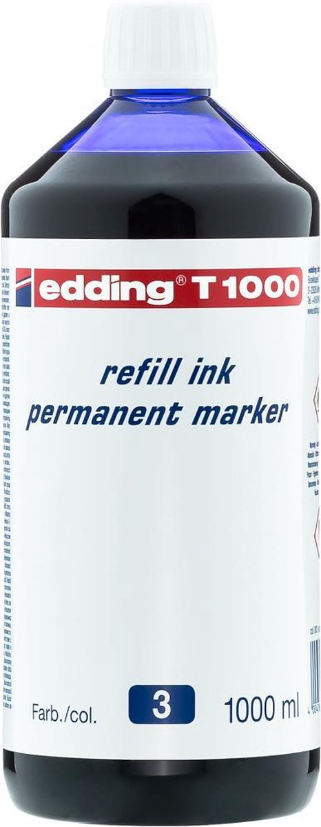 Edding navulinkt voor permanent markers – 1000ml - Blauw