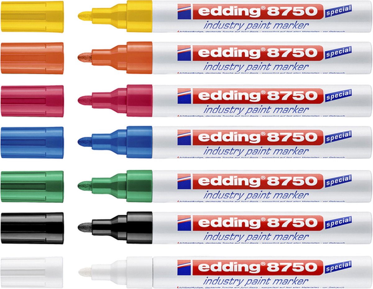 Lakmarker edding e-8750 industry blauw - 10 stuks - 10 stuks