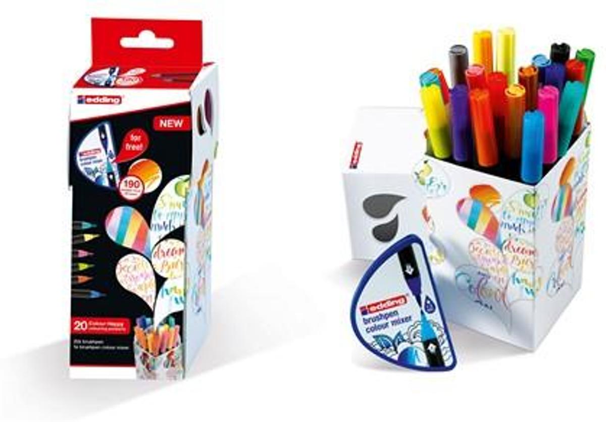 edding Colour Happy Small box. Set van 20 brushpennen.