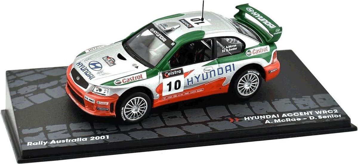 Edition Atlas Hyundai Accent WRC 2001 - Miniatuur rally auto 1:43