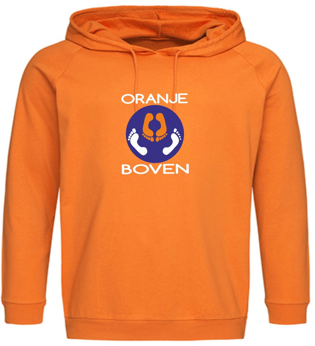 Eizook Oranje Unisex Hoodie Oranje Boven Koningsdag - Feest Hoodie - Large