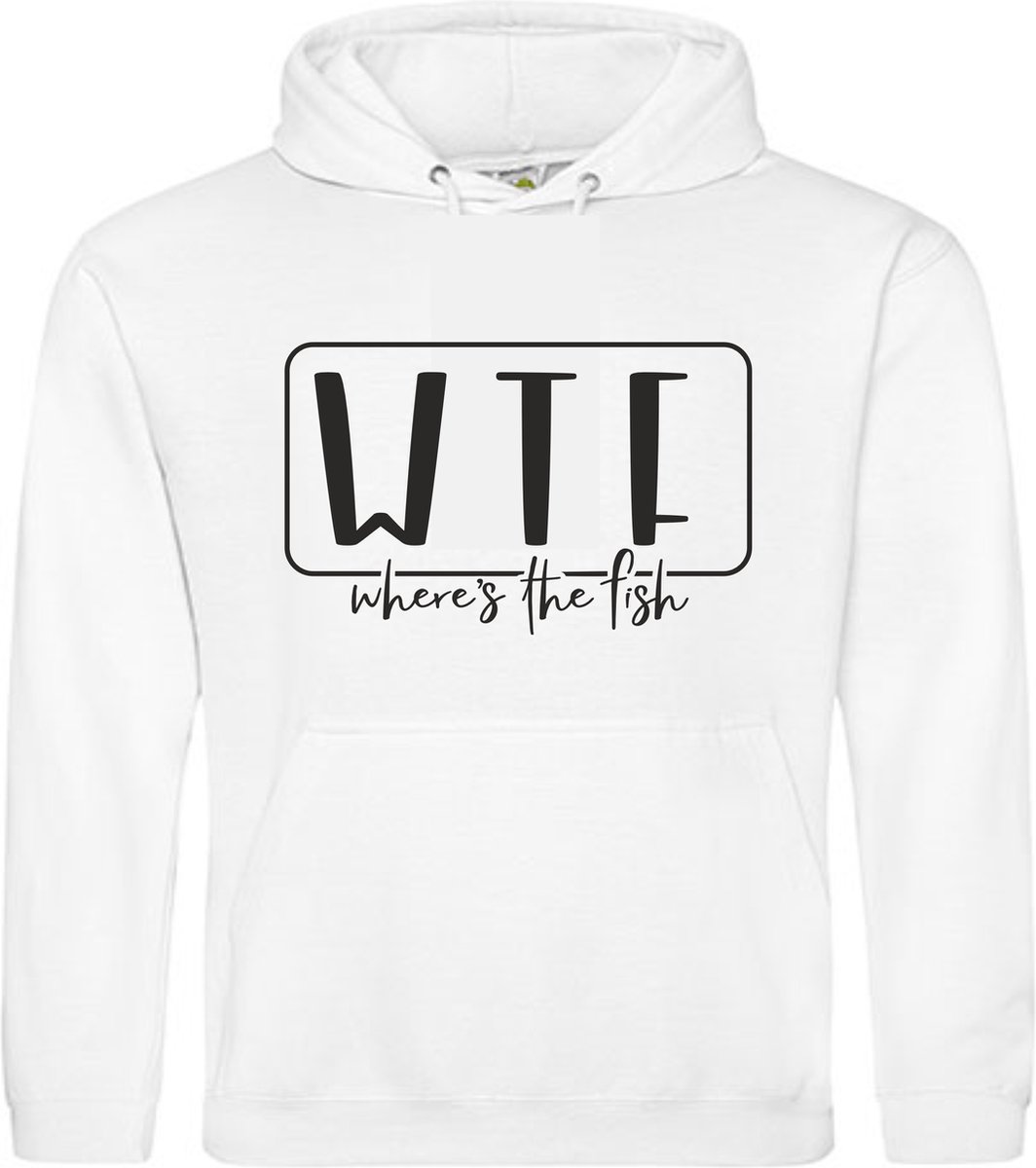 Witte Hoodie WTF Zwart Medium UNISEX - Specialties by EIZOOK