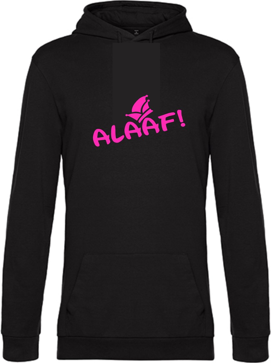 Zwarte Carnavals Hoodie trui ALAAF in Neon Roze Xlarge Unisex - Specialties by EIZOOK