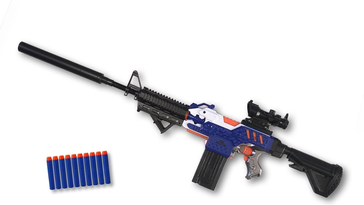 Elite longstrike mega sniper gun met 10 nerf pijltjes