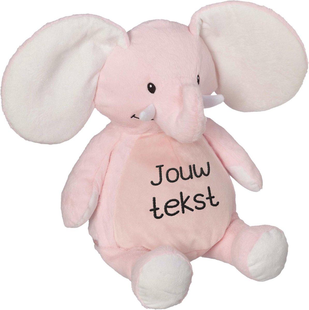 Borduurknuffel Olifant roze