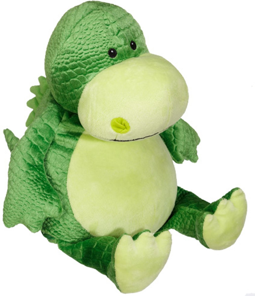 Knuffel Dino Dinosaurus om zelf te personalisren kan geborduurd worden met een naam of een tekst