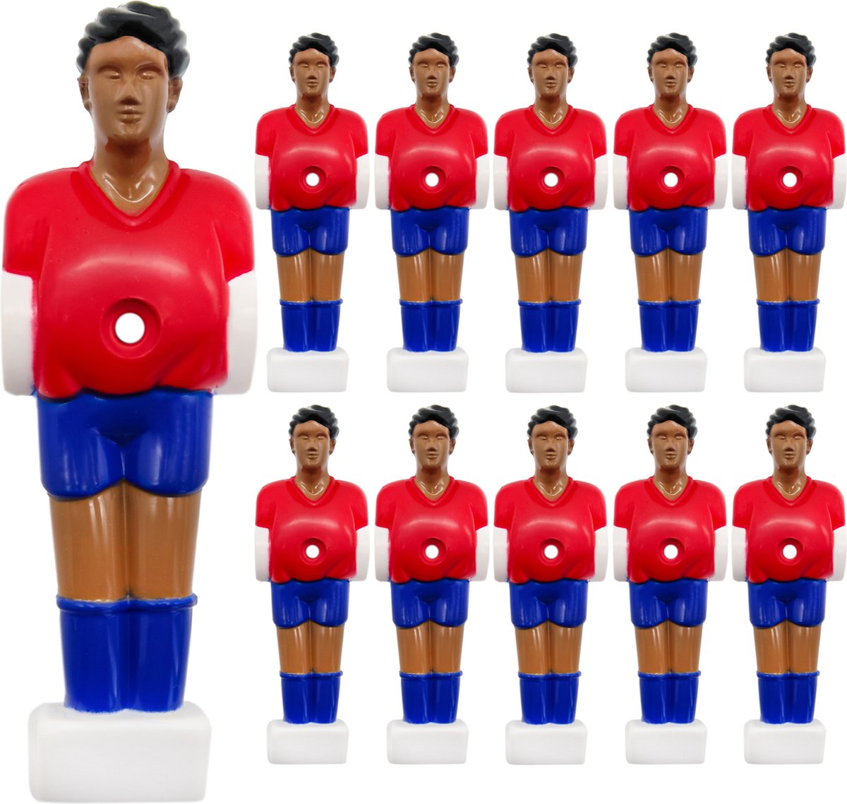 11   Poppetjes 13mm -  popjes  speler  mannetjes