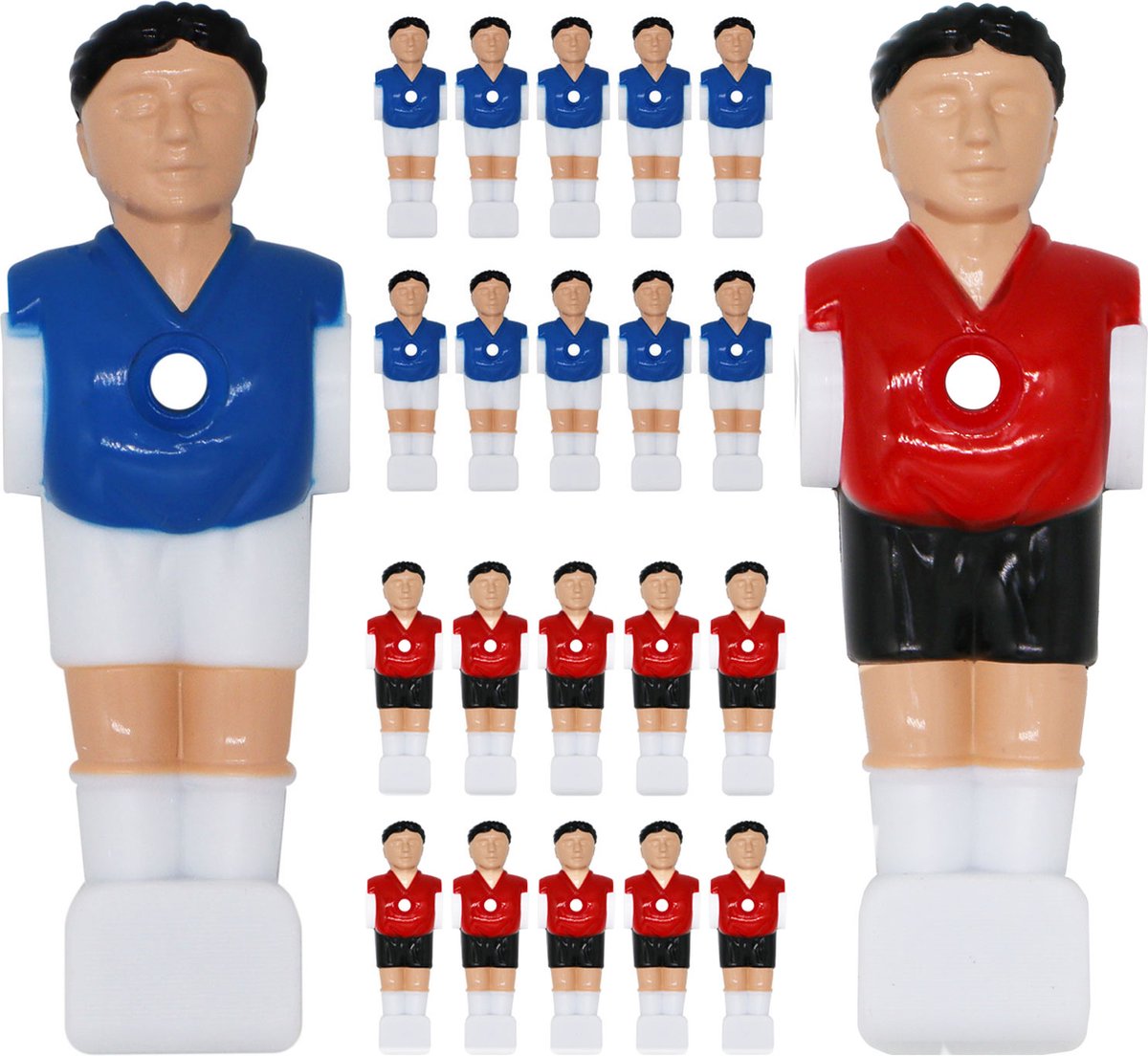 22   Poppetjes 16mm -  popjes  speler  mannetjes