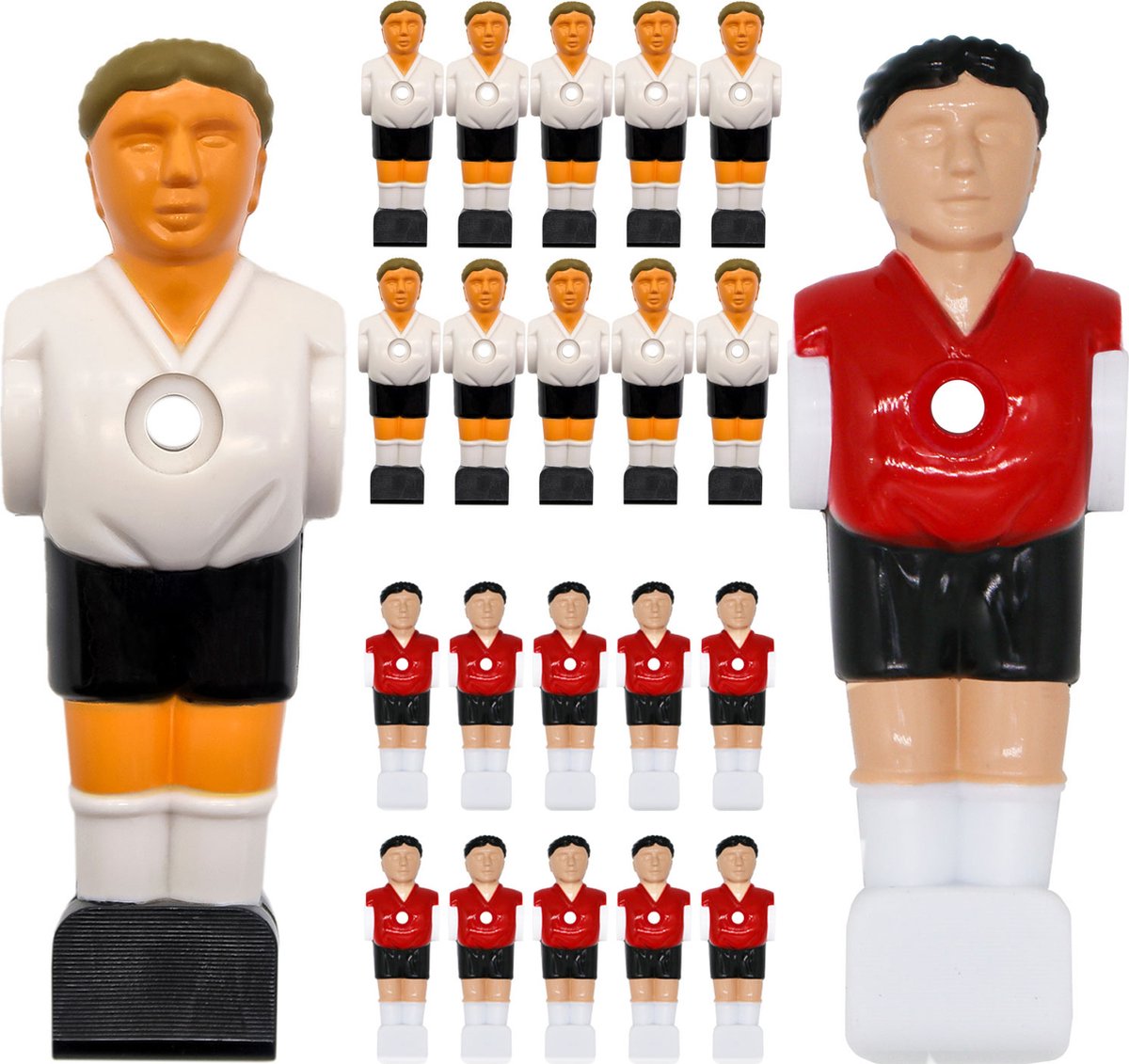 22   Poppetjes 16mm -  popjes  speler  mannetjes