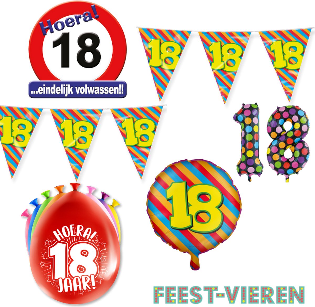 18 jaar Verjaardag Versiering Happy Party XL