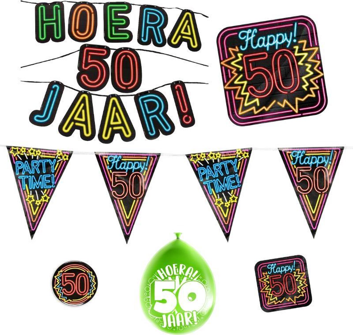 50 jaar verjaardag versiering pakket