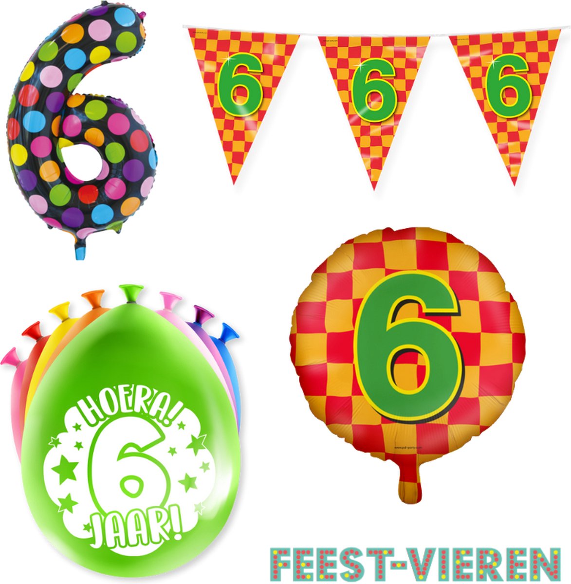 6 jaar Verjaardag Versiering Happy Party M