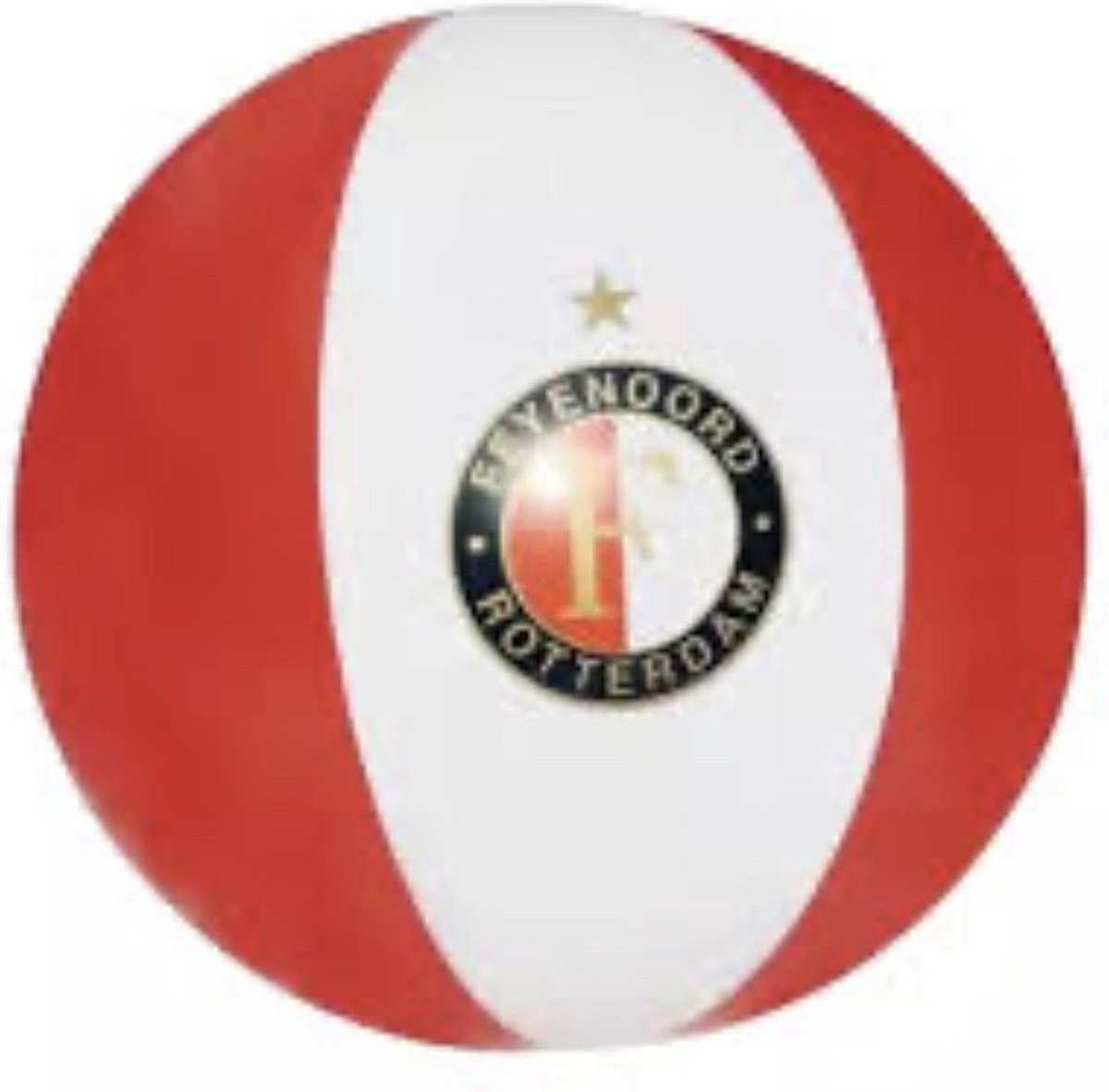 Feyenoord strandbal  groot 51 cm rood wit