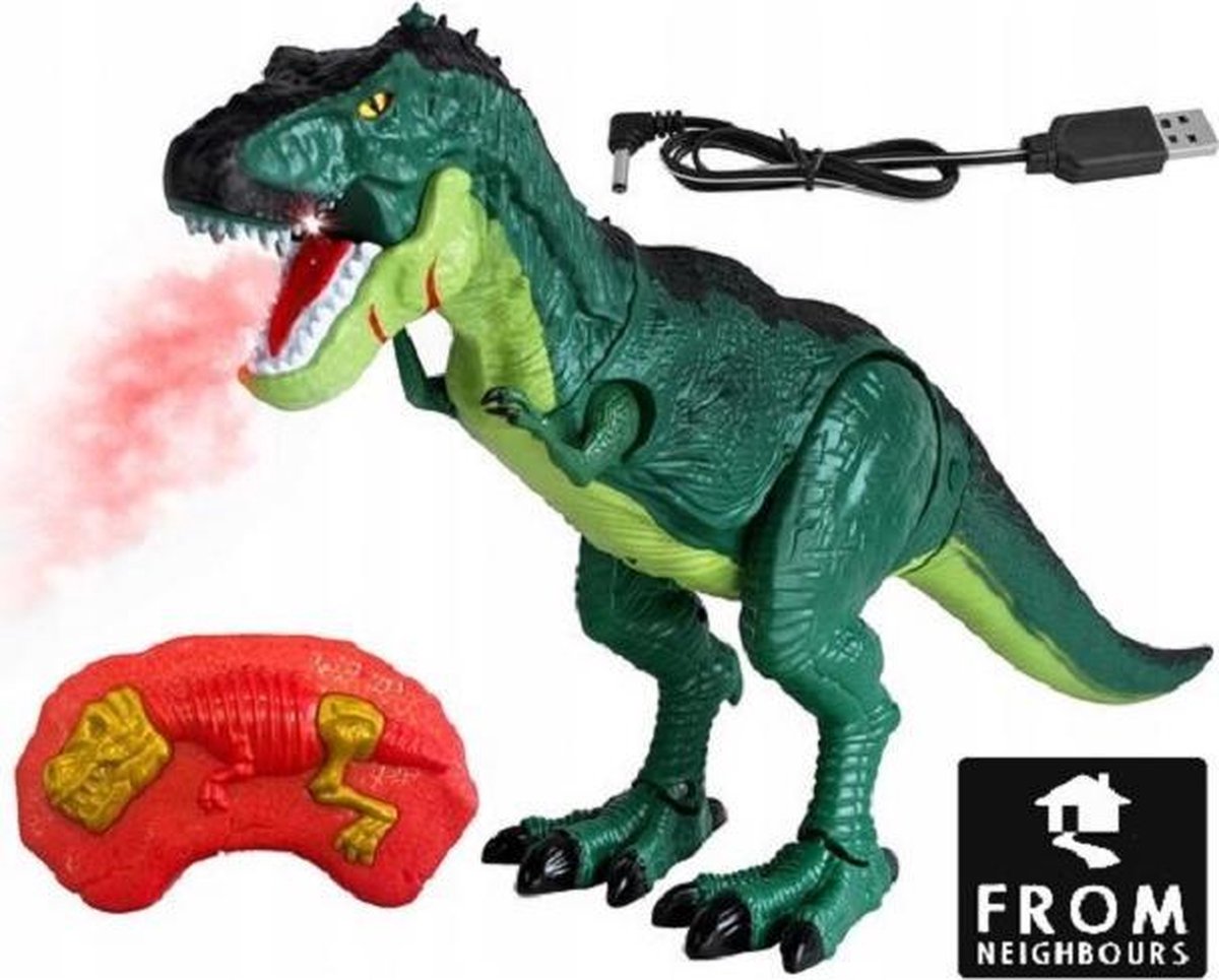 Dinosaurus - Op Afstandbestuurbare Radiografische Dinosaurus met Infrarood Afstandsbediening -  RC T-Rex Dinosaurus - Met Interne Accu - 2.4Gz - Schaal 1:14