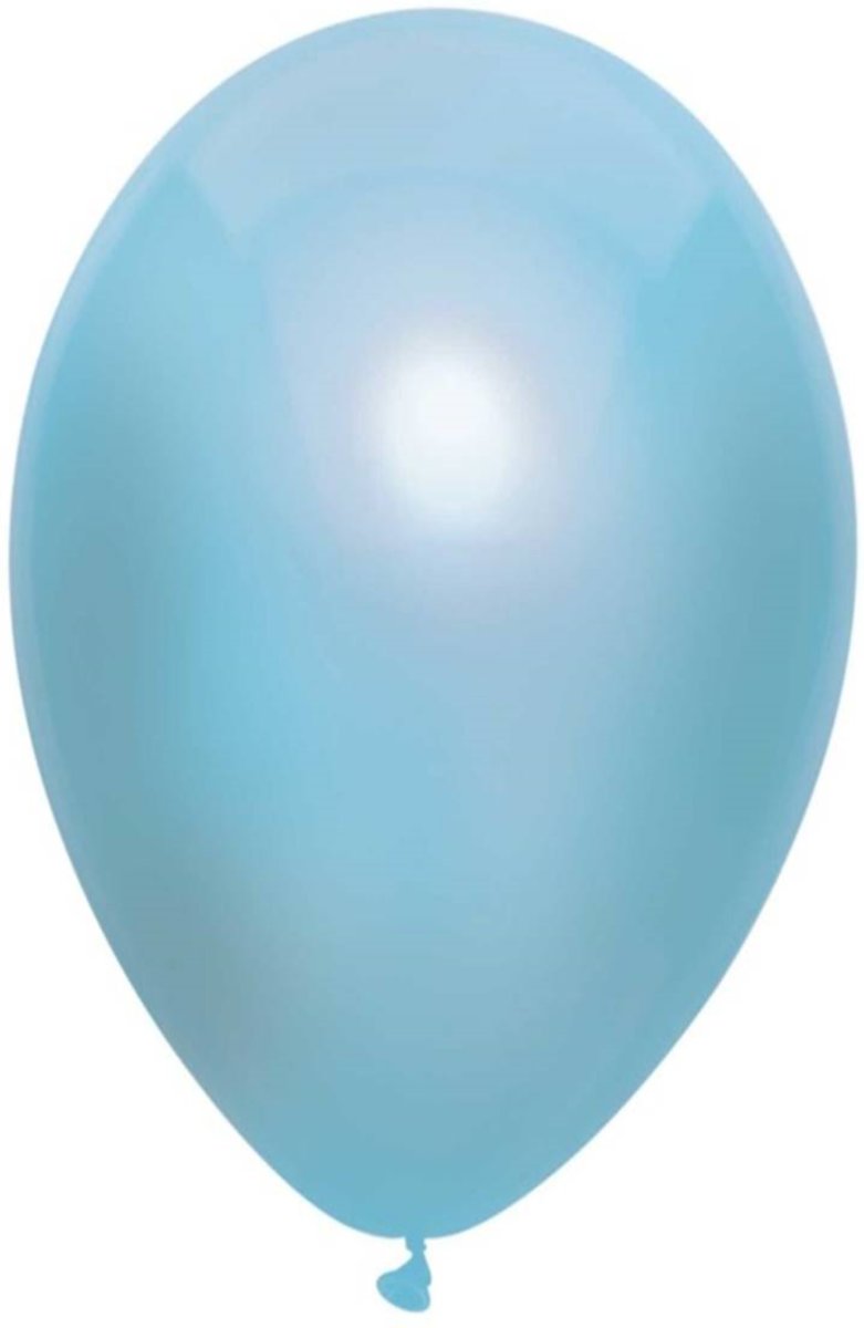 100 ballonnen licht blauw metallic