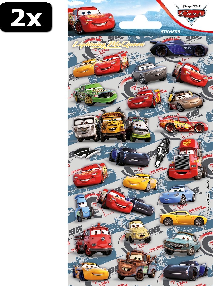 2x Totum Twinkle Stickers Glitter Sheet Cars