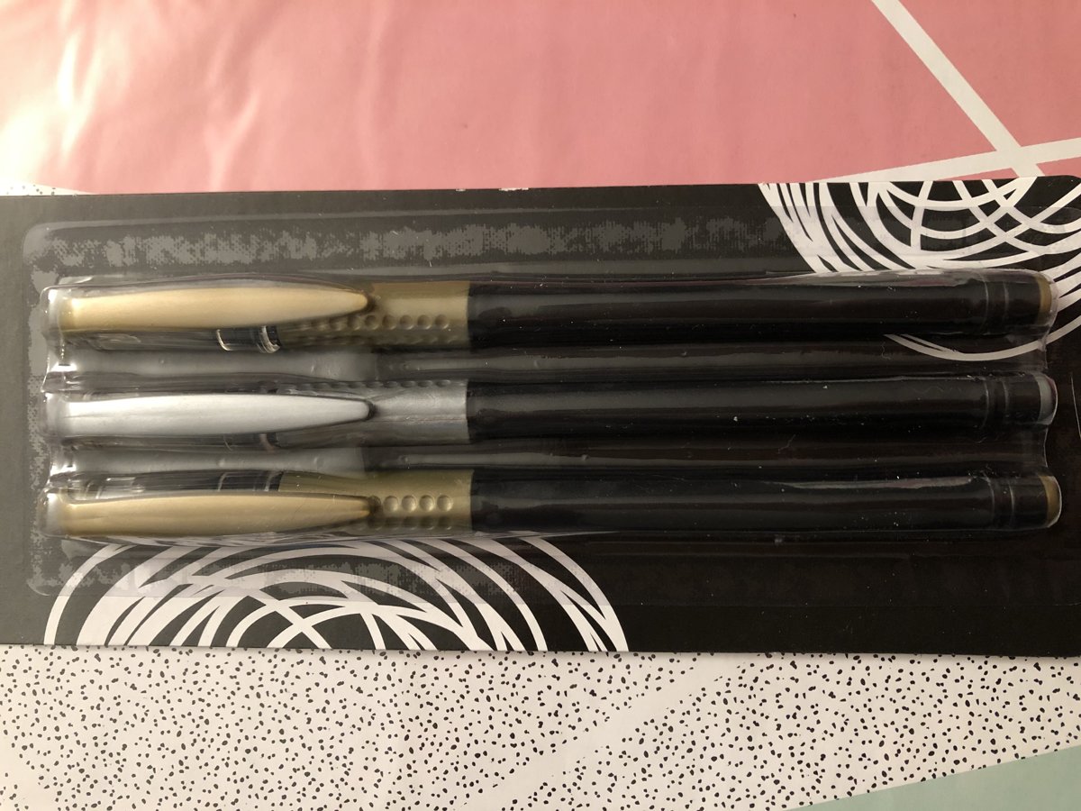 Gel pen 3 stuks 2 x goud 1x zilver