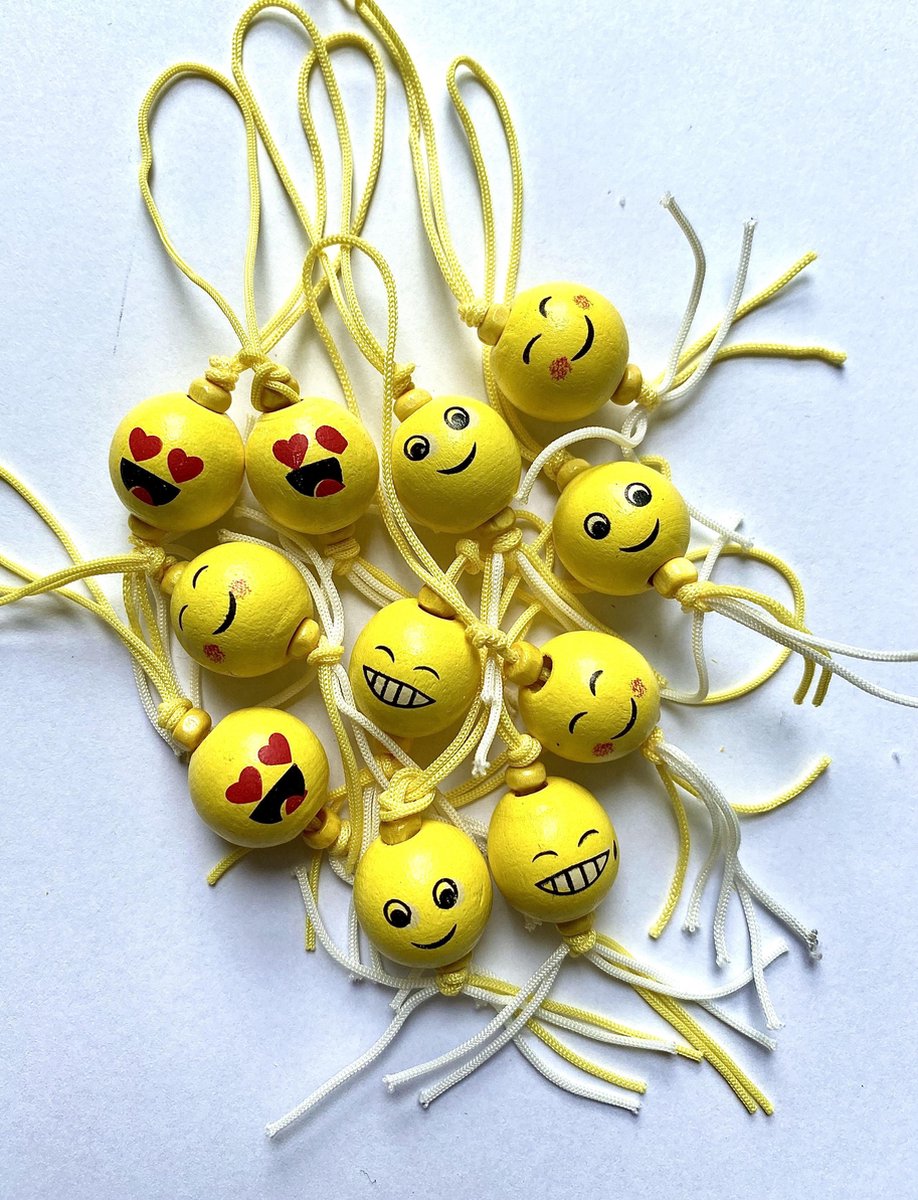 Gelukspoppetjes Smileys Emoticons bolletjes 10 stuks