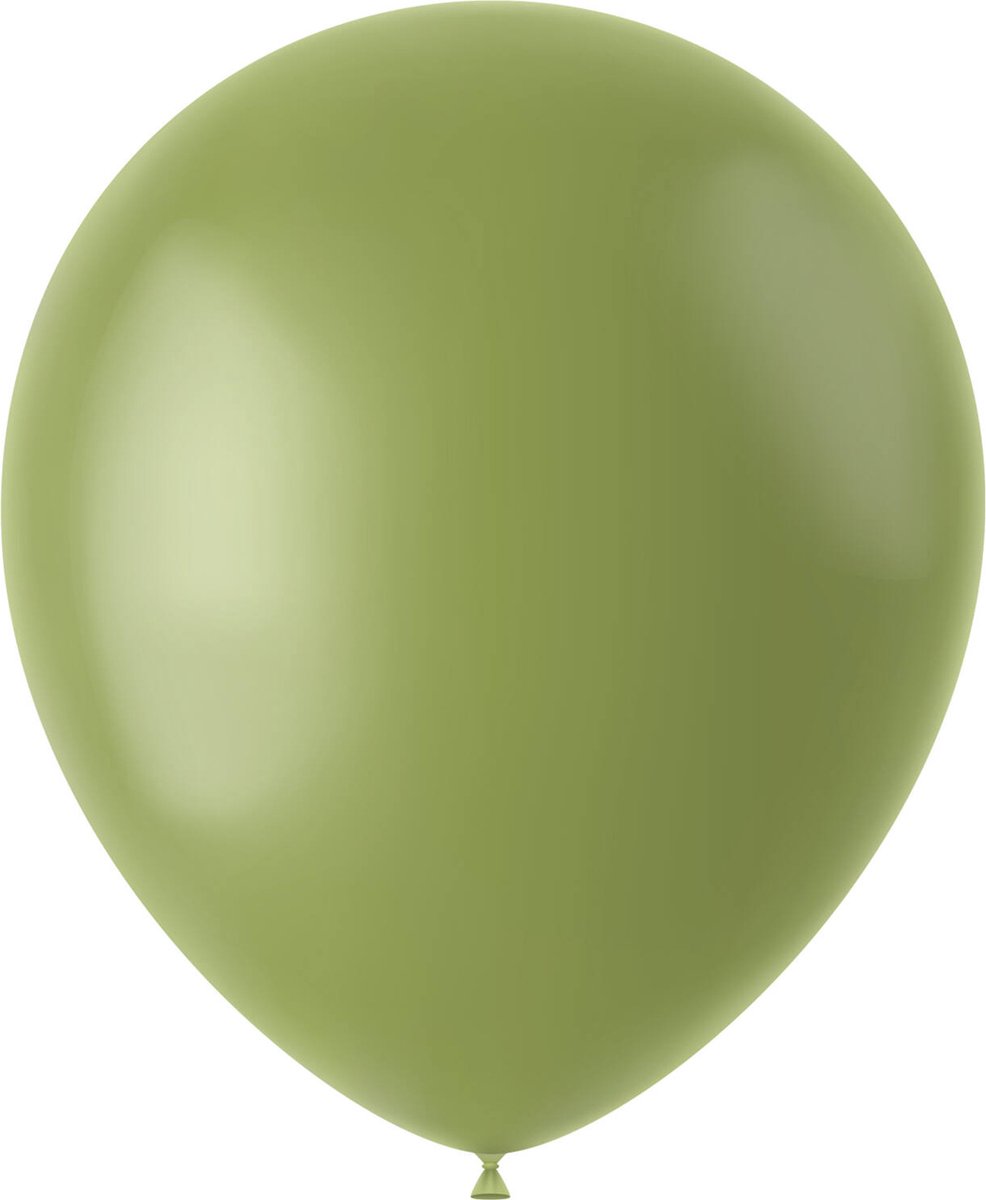 Gemar ballonnen Olive Green 33 cm - 10 stuks