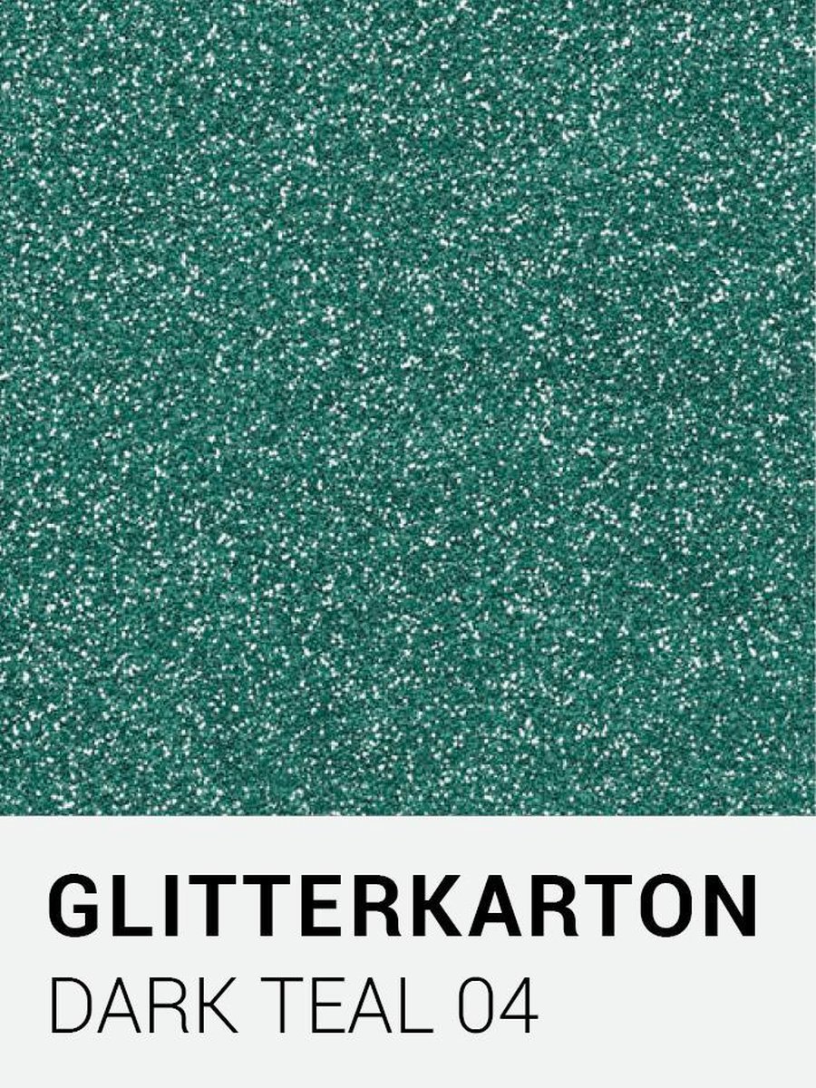 Glitterkarton 04 dark teal A4 230 gr.