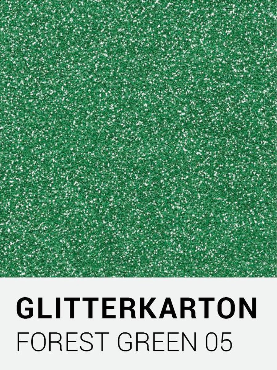 Glitterkarton 05 forest green A4 230 gr.