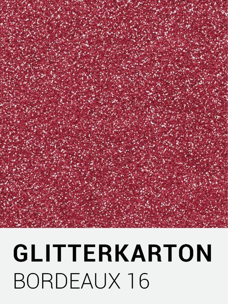 Glitterkarton 16  bordeaux  A4 230 gr.