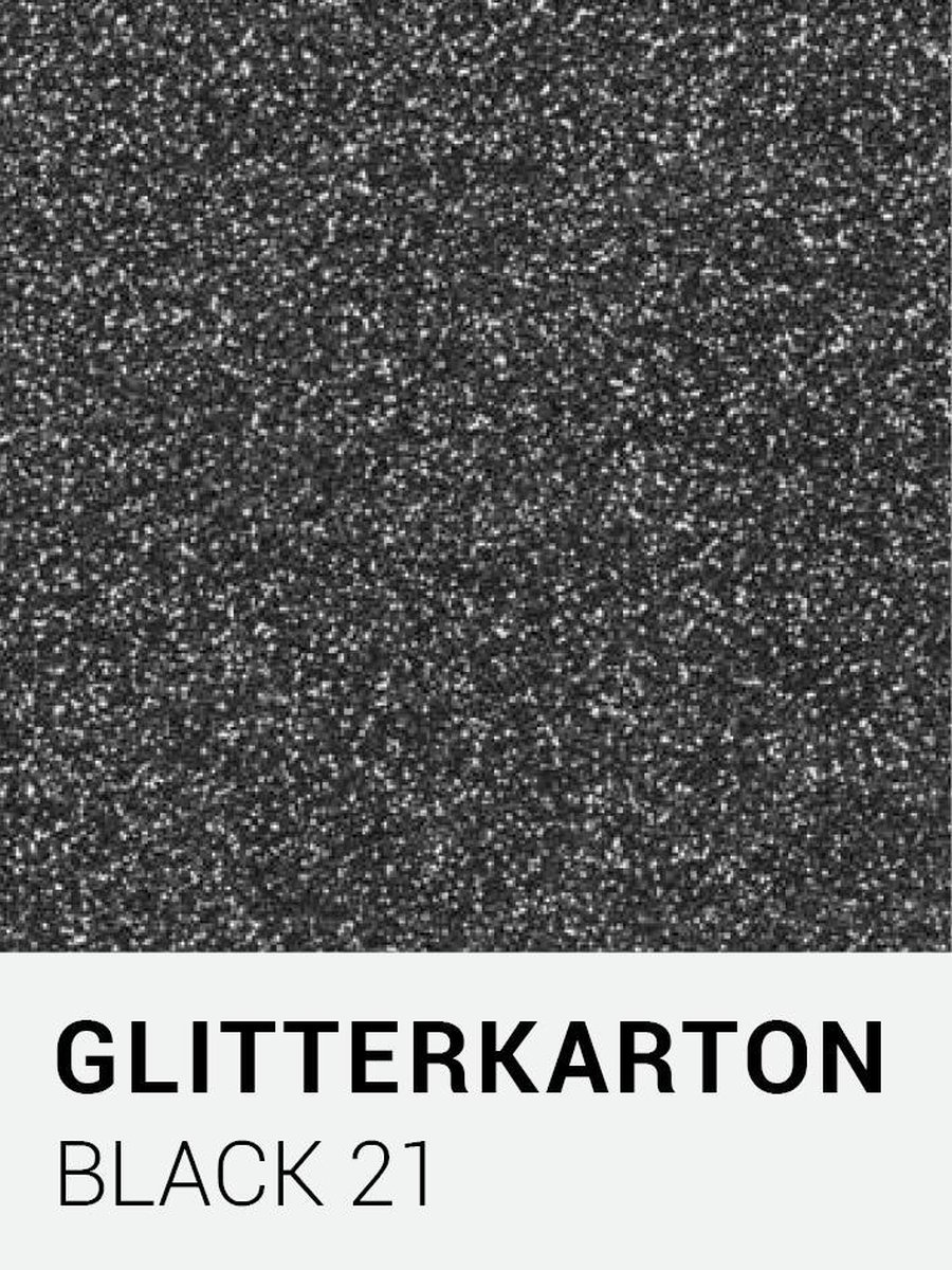 Glitterkarton 21 zwart A4 230 gr.