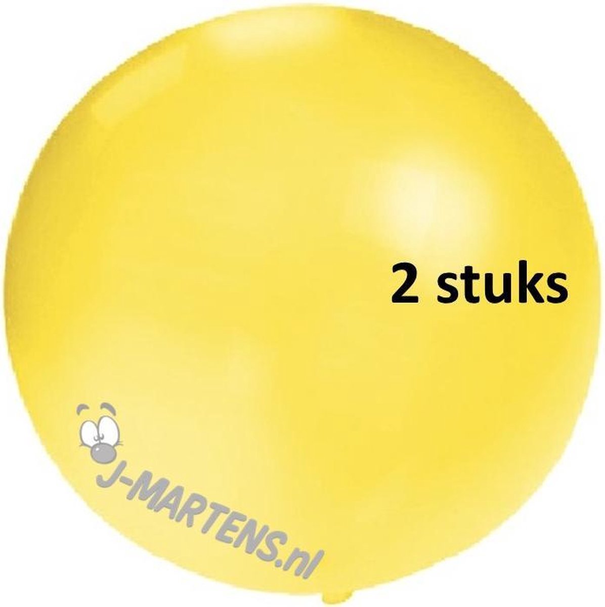 2 x Mega Ballon geel 24 inch = Ø 60 cm