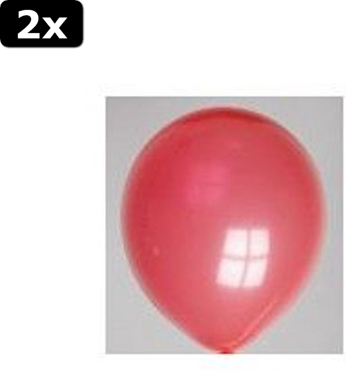 2x Zak met 100 ballons no. 12 rood