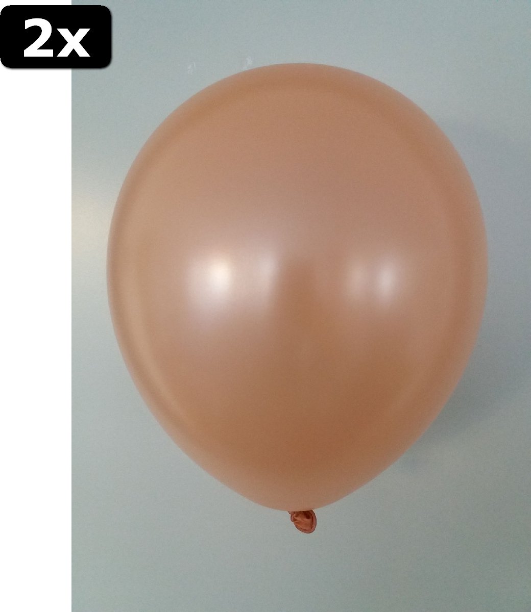 2x Zak met 100 ballons no. 12 rosegold