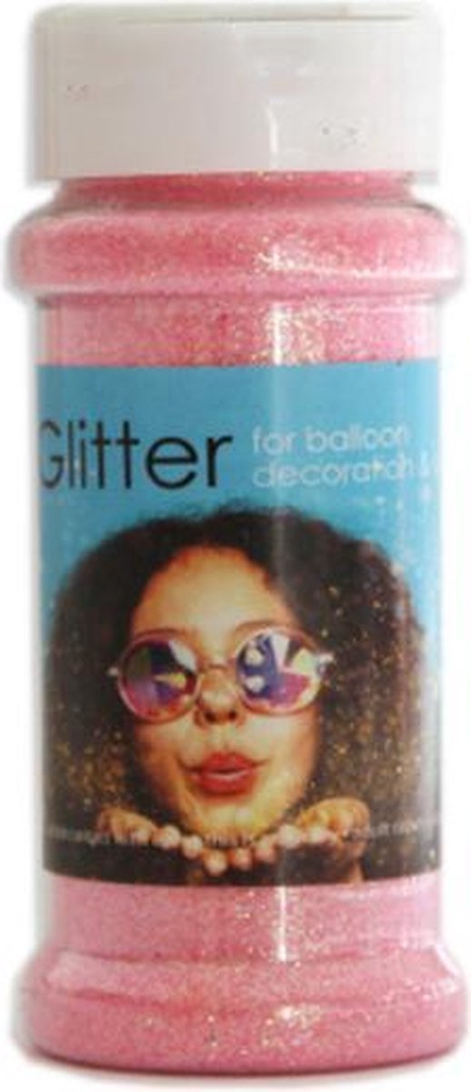 Globos Glitter 100 Gram Kunststof Lichtroze