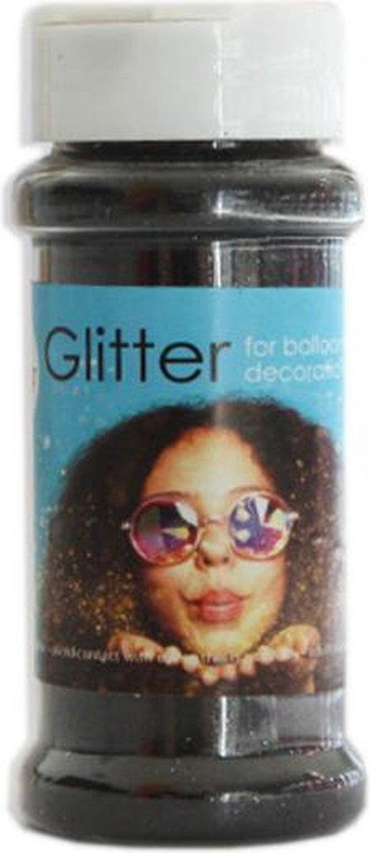 Globos Glitter 100 Gram Kunststof Zwart