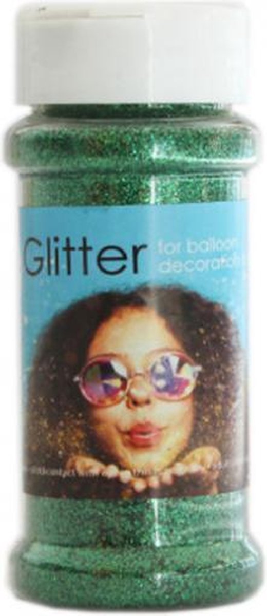 glitter 100 gram kunststof groen