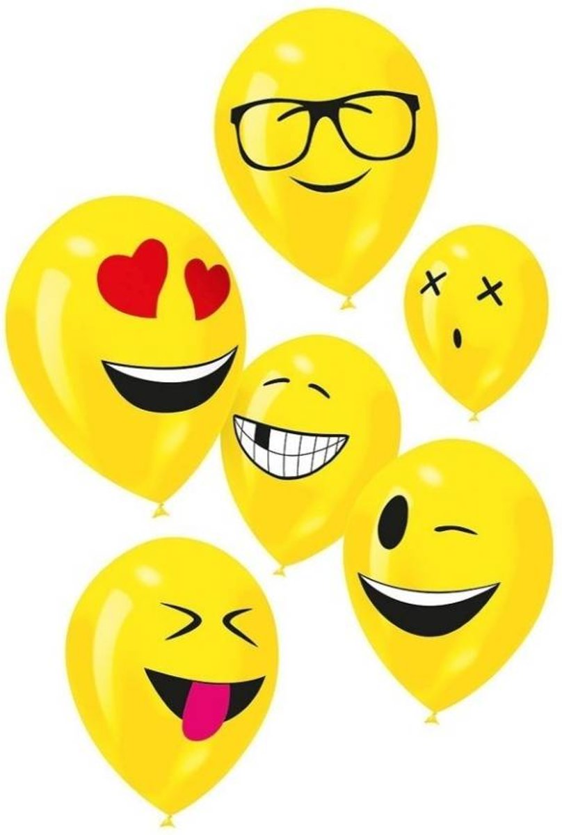 Goodmark - Ballonnen - Emoticons - 6st.