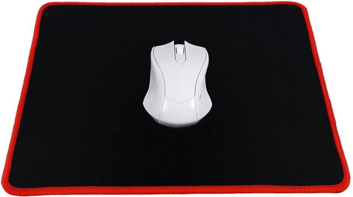 Gaming-muismat 300x240x3mm / zwart / rood stiksel