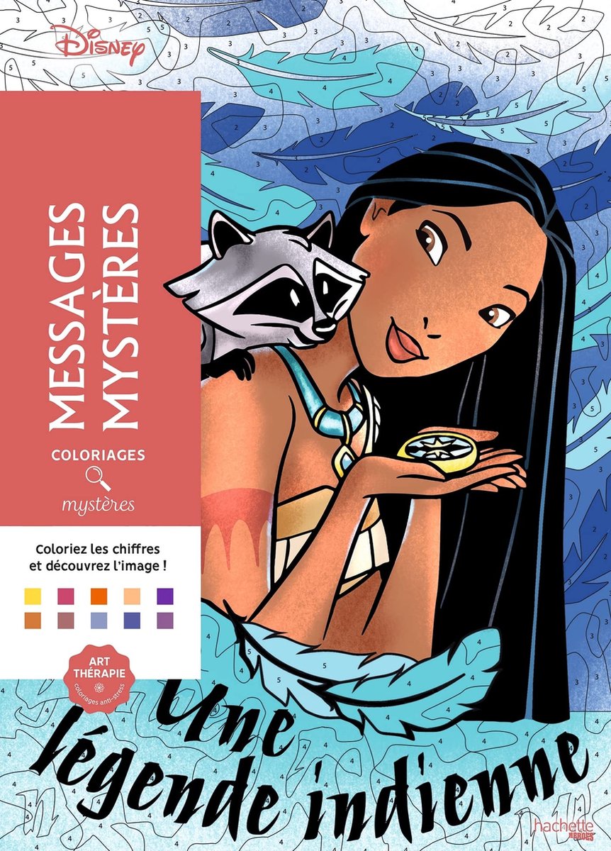 Disney Coloriages Mystères - Messages Mystères - Kleurboek voor volwassenen - Kleuren op nummer