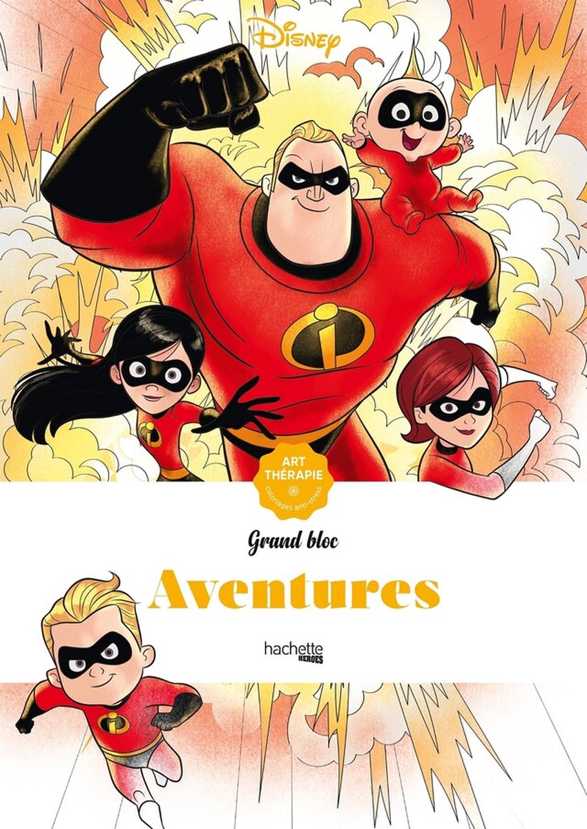 Grand Bloc Disney Aventures - hachette - Kleurboek voor volwassenen