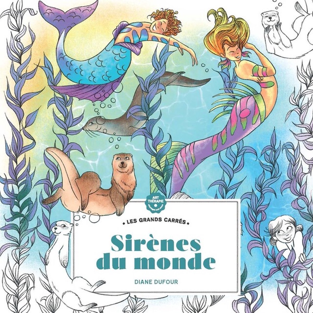 Les Grands Carrès Sirènes du Monde - hachette - Kleurboek voor volwassenen