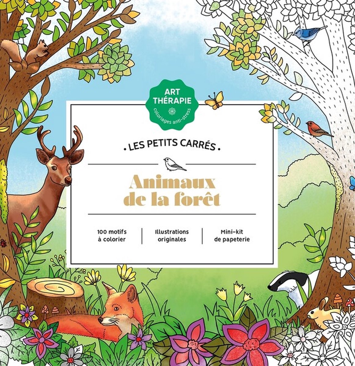 Les Petits Carrés - Animaux de la forêt - Hachette - Kleurboek voor volwassenen