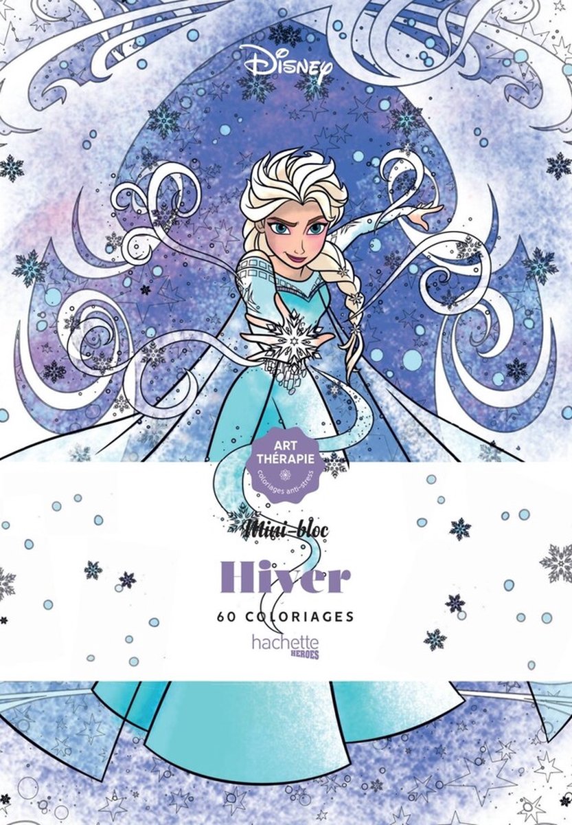 Mini Bloc Disney Hiver - Hachette Heroes - Kleurboek voor volwassenen